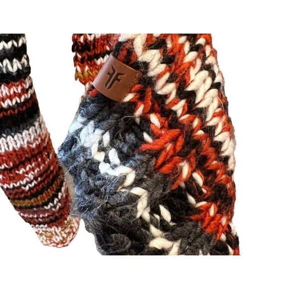 FRYE Marbled Multi Color Red Black White Scarf NWT - Picture 5 of 7